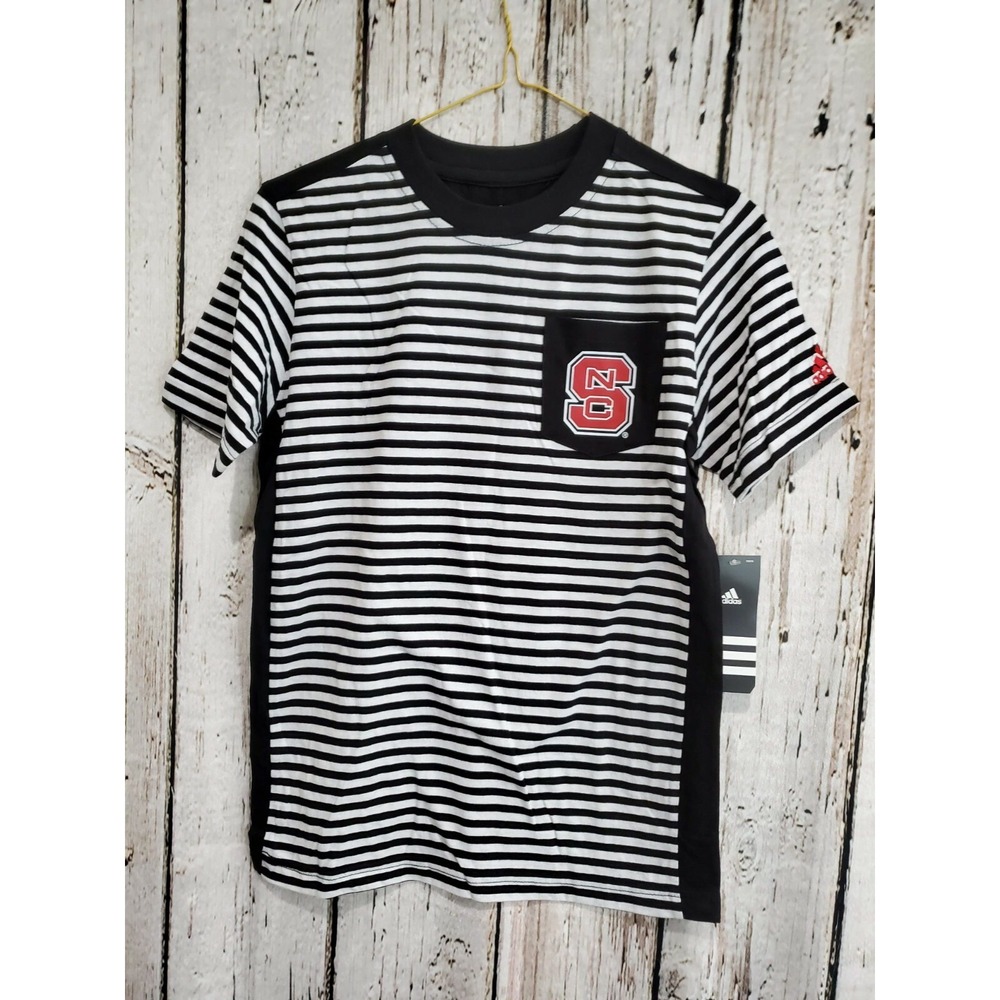 Adidas Youth Medium 10/12 NC State Wolfpack Short Sleeve Tee‎ T-Shirt Top NEW